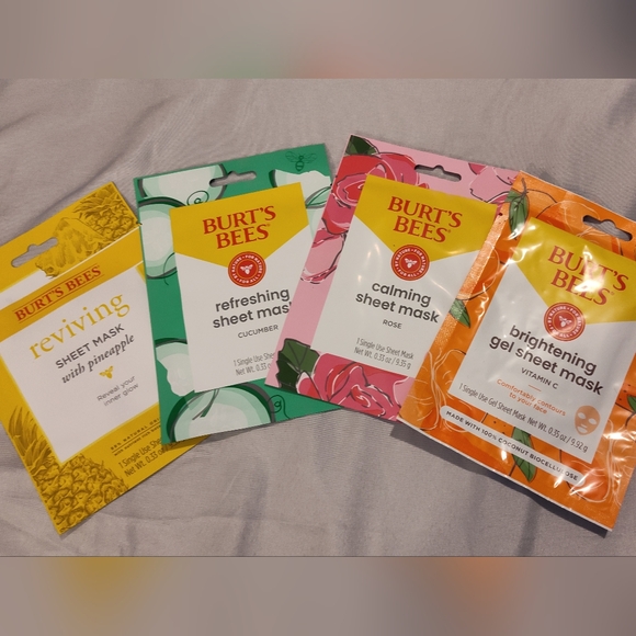 NEW!! Burt's Bees Face Mask Bundle (4ct) - Picture 1 of 5